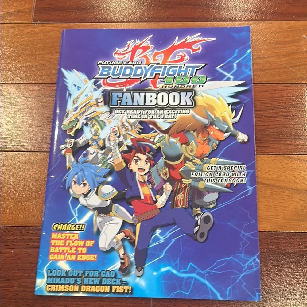 vanguard cardfight fan book with card. 2 sided book